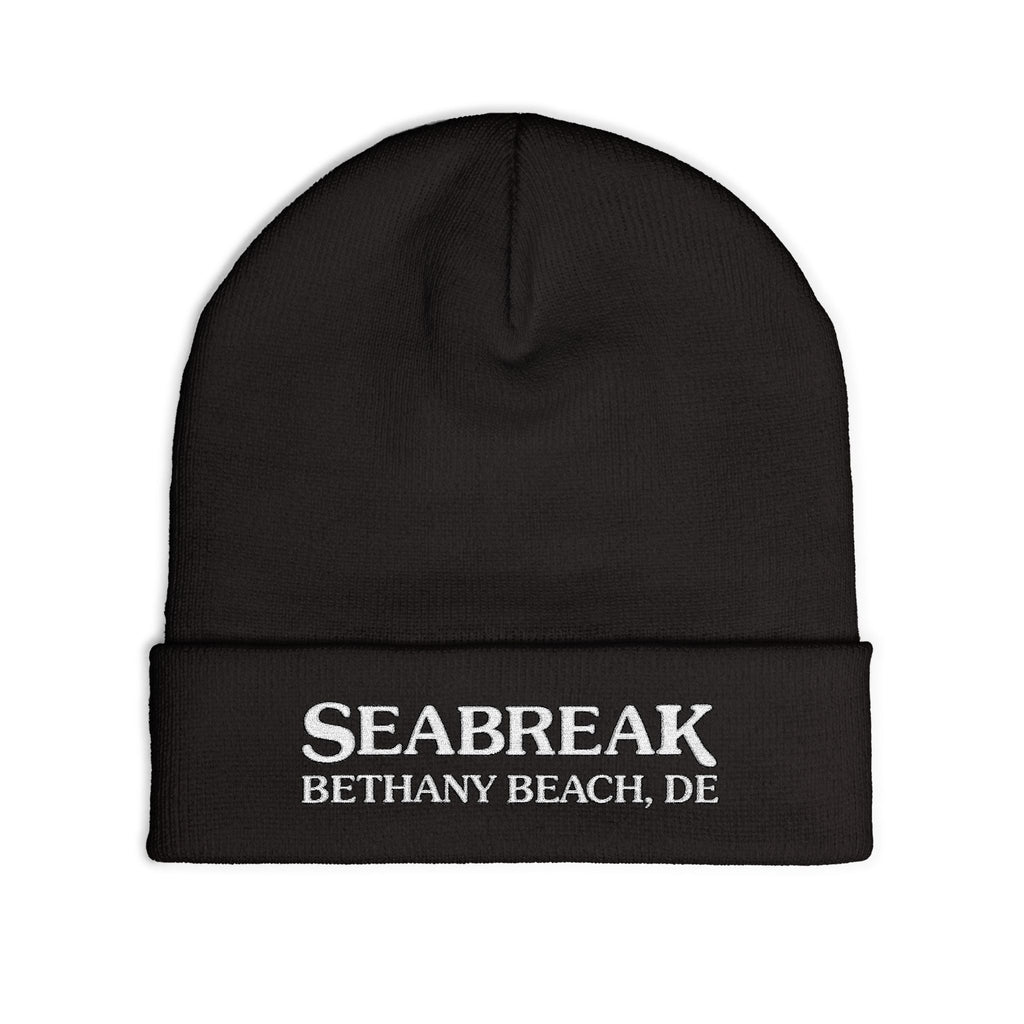 Knit Beanie with Embroidery