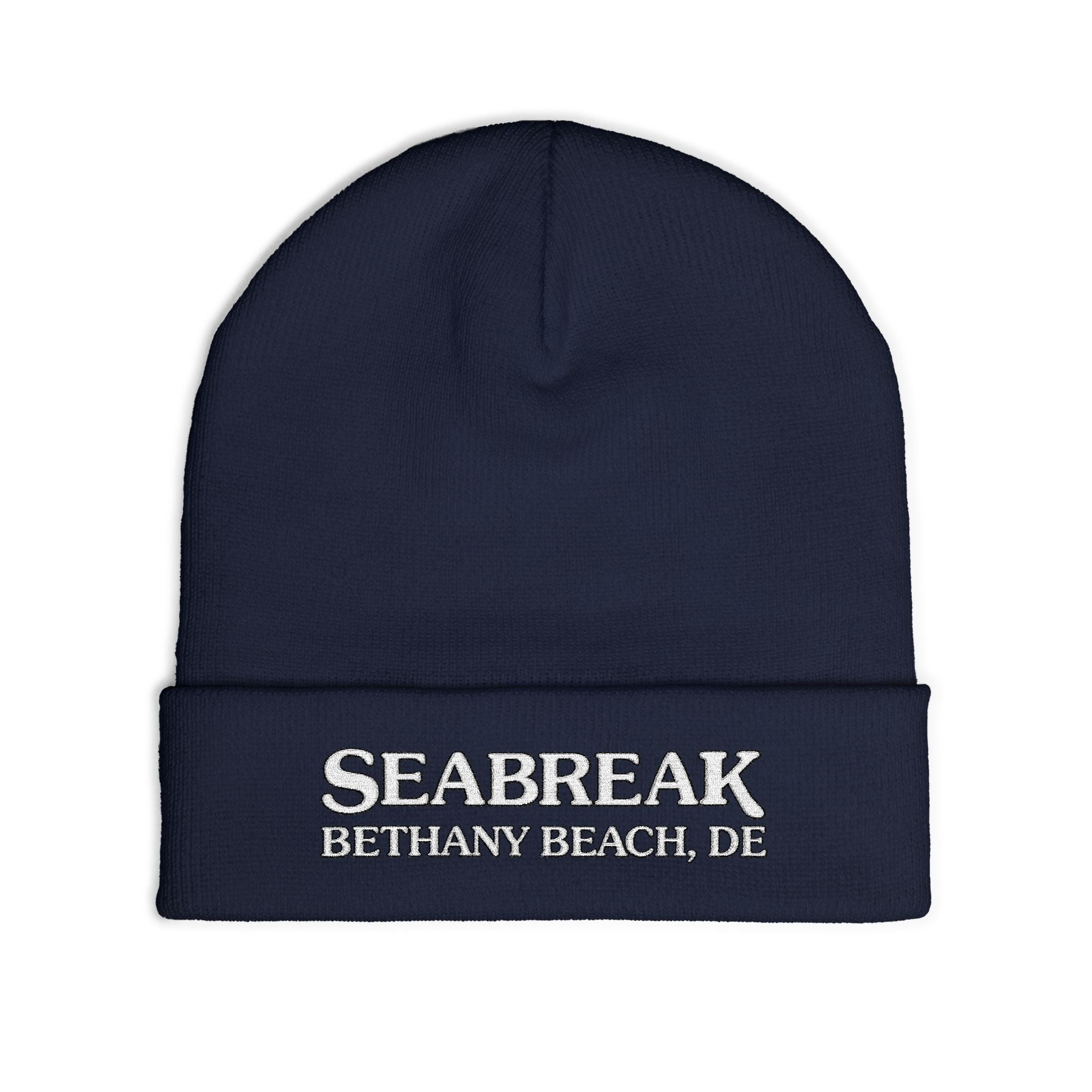 Knit Beanie with Embroidery